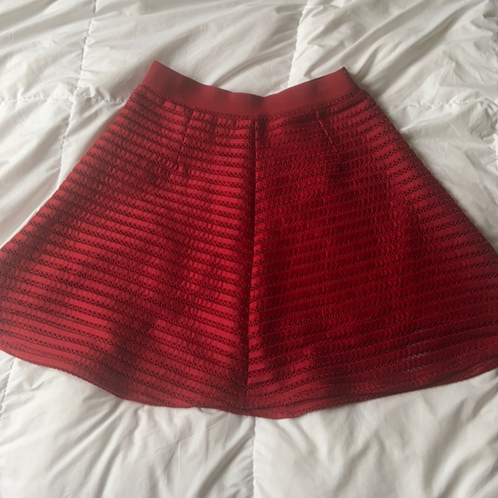 Red H&M A Line skirt